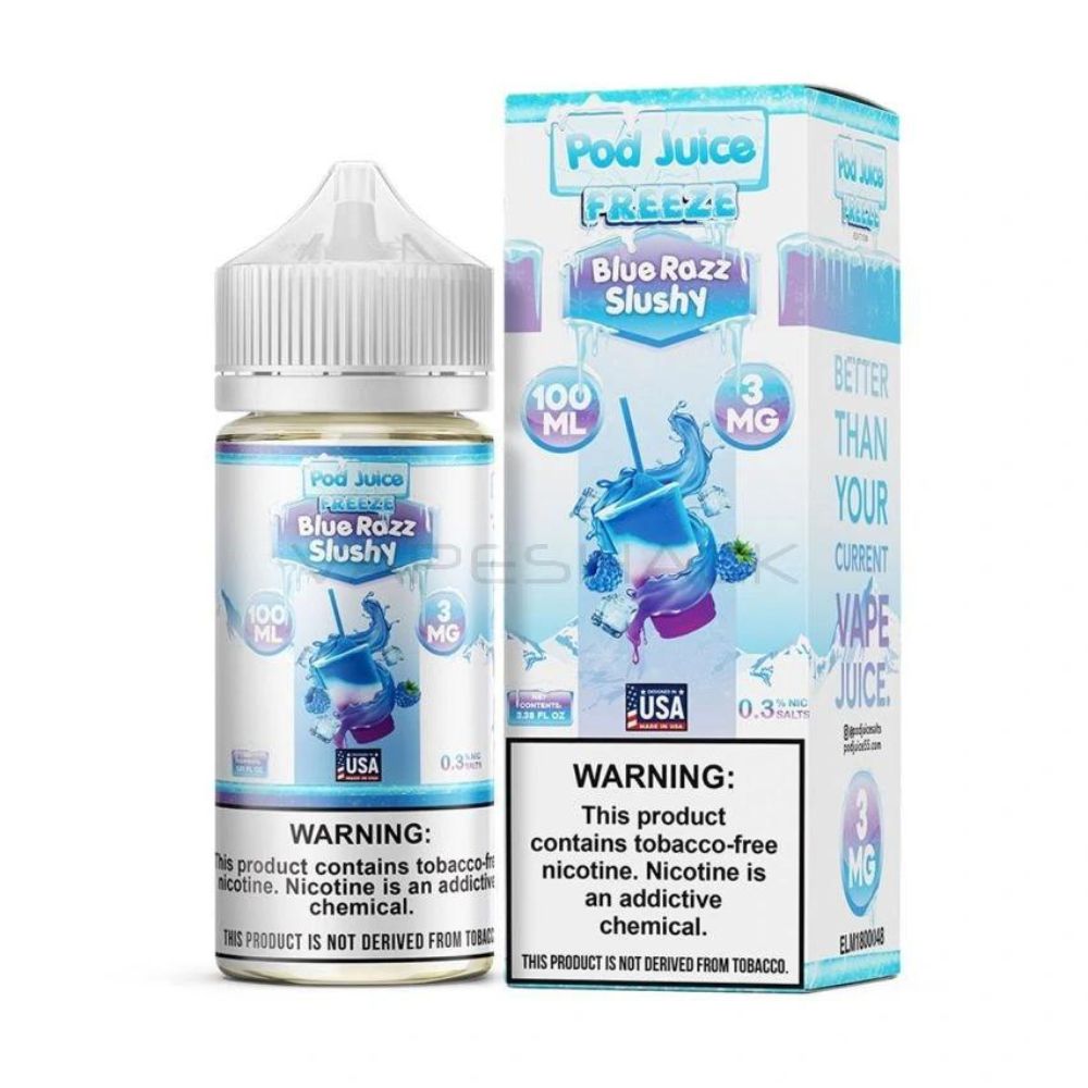 Blue Razz Slushy Freeze by Pod Juice 100ml