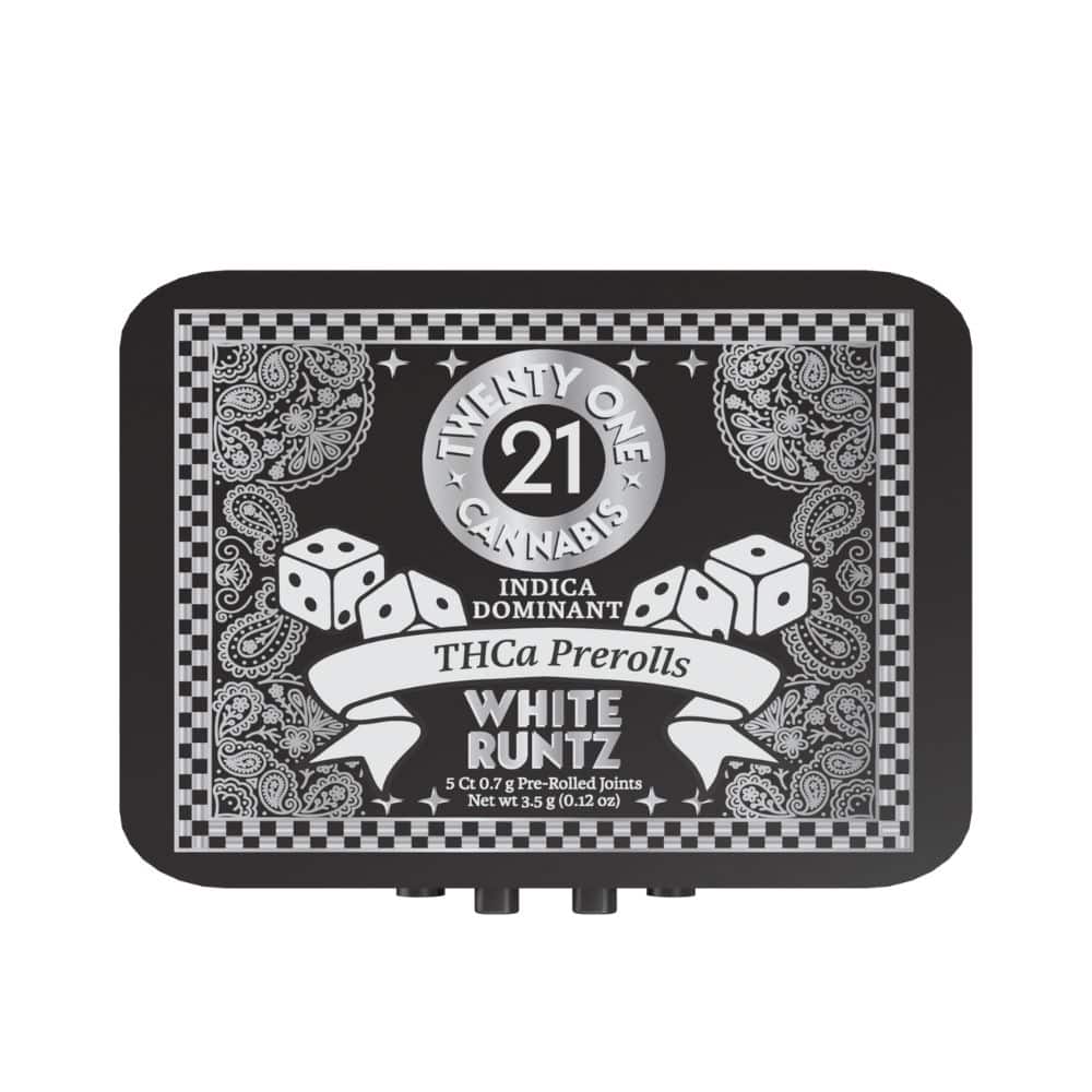 Twenty One THCA Pre-Rolls 3.5g - 5 count tin