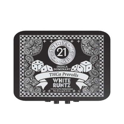 Twenty One THCA Pre-Rolls 3.5g - 5 count tin
