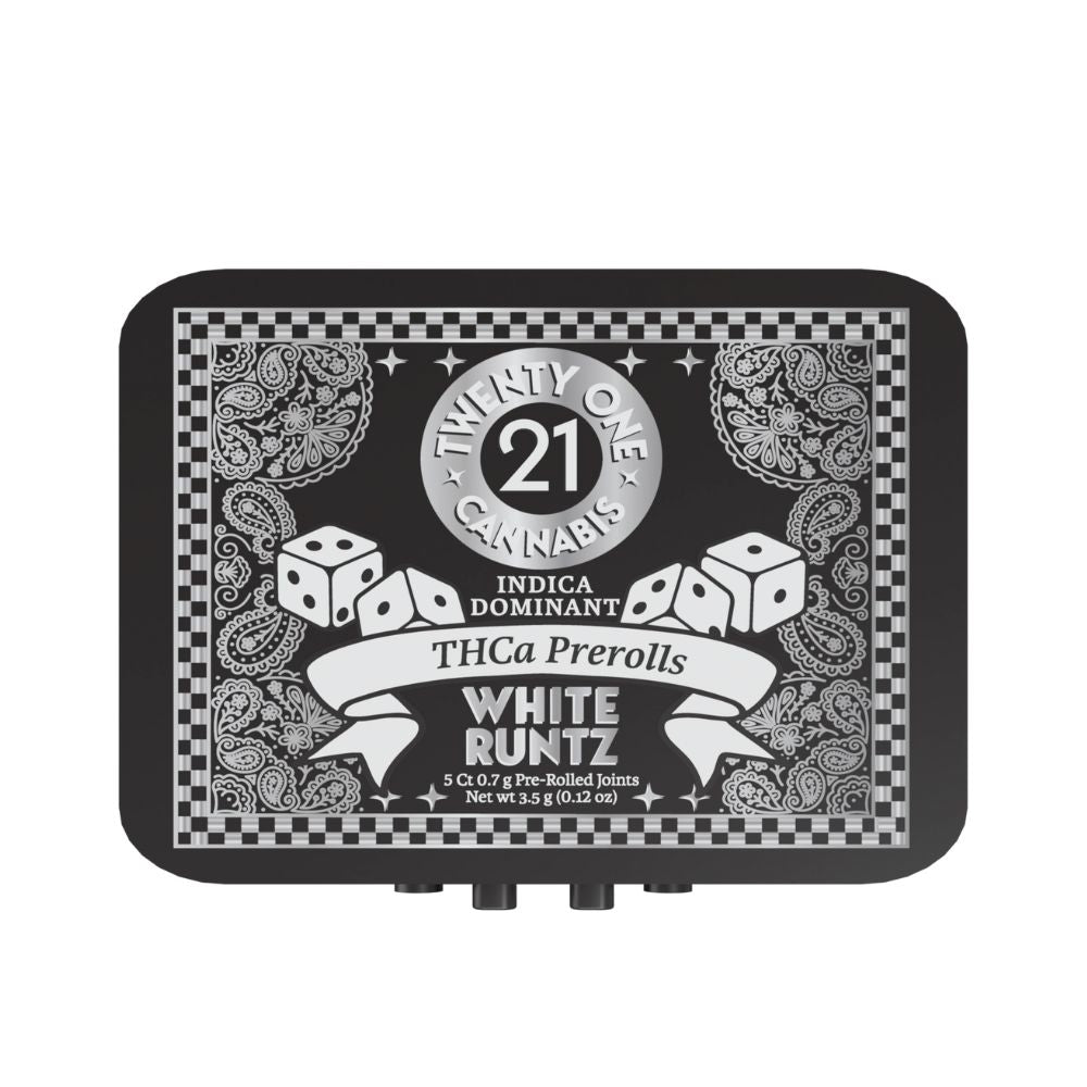 Twenty One THCA Pre-Rolls 3.5g - 5 count tin