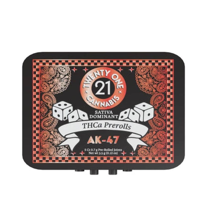 Twenty One THCA Pre-Rolls 3.5g - 5 count tin