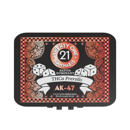 Twenty One THCA Pre-Rolls 3.5g - 5 count tin