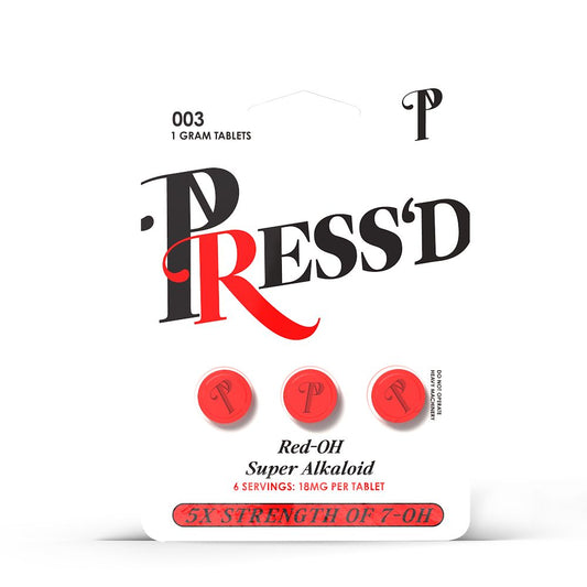 Press'd Red-OH 7 Hydroxymitragynine Kratom Tablets - 18MG