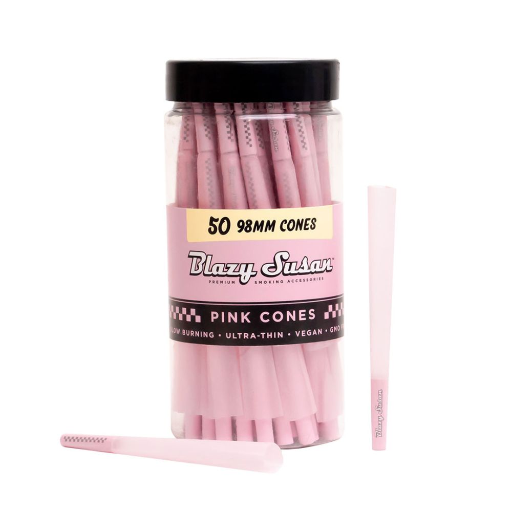 Pink Blazy Susan Cones 98mm – 50ct Jar