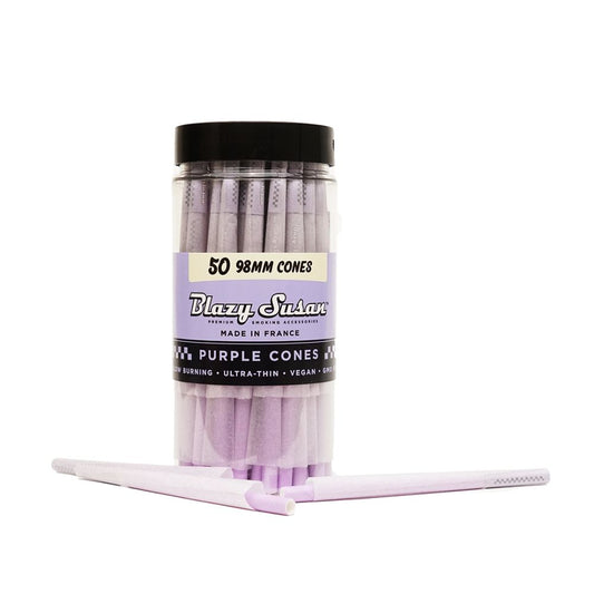 Purple Blazy Susan Cones 98mm – 50ct Jar