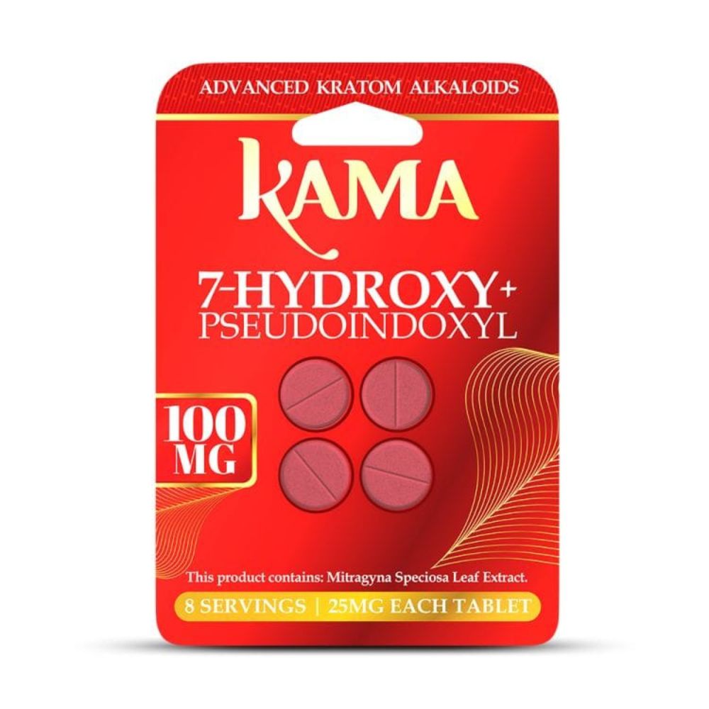 Kama 7-Hydroxy + Pseudo Tablets – 100MG (4-Pack)