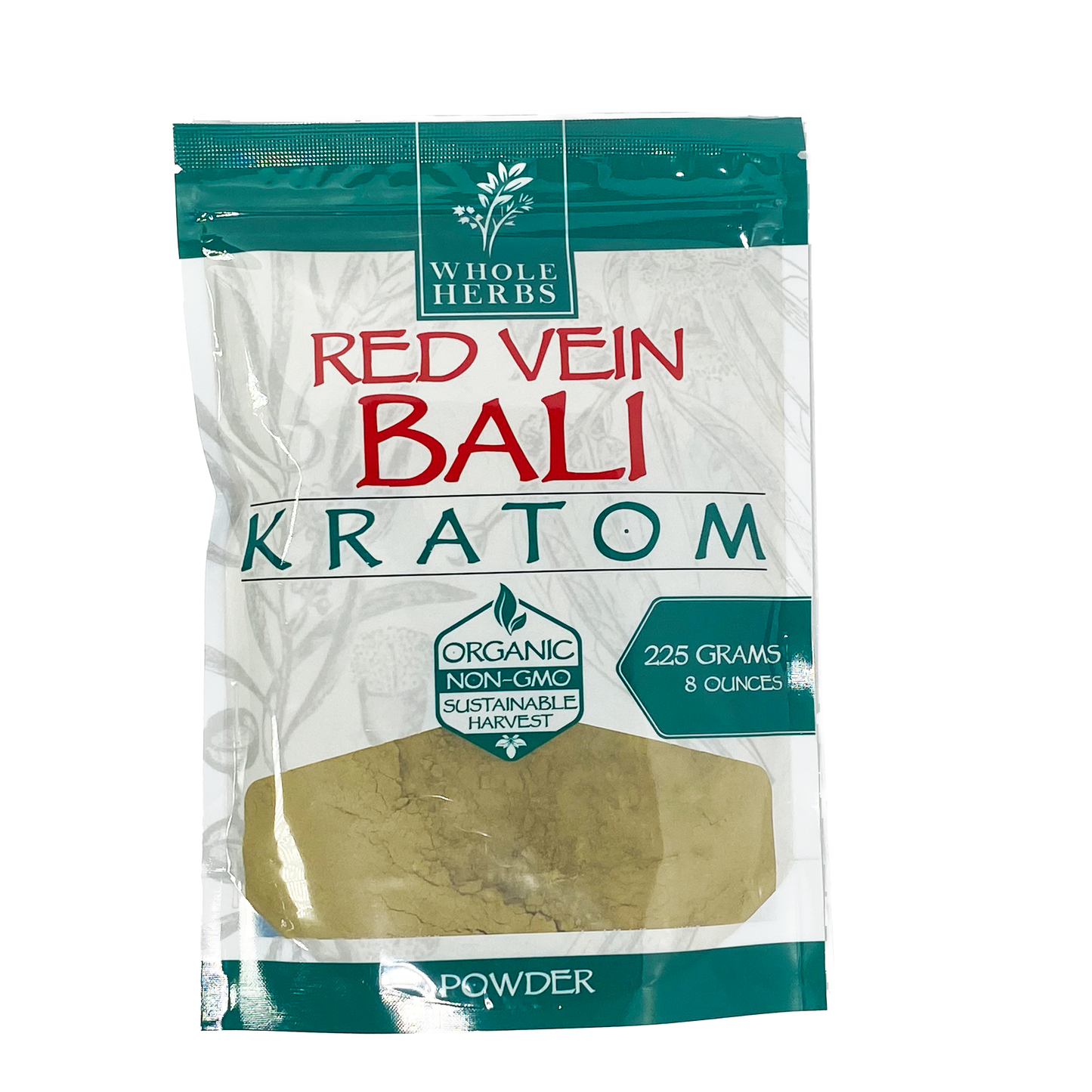 Whole Herbs Red Vein Bali Kratom Powder
