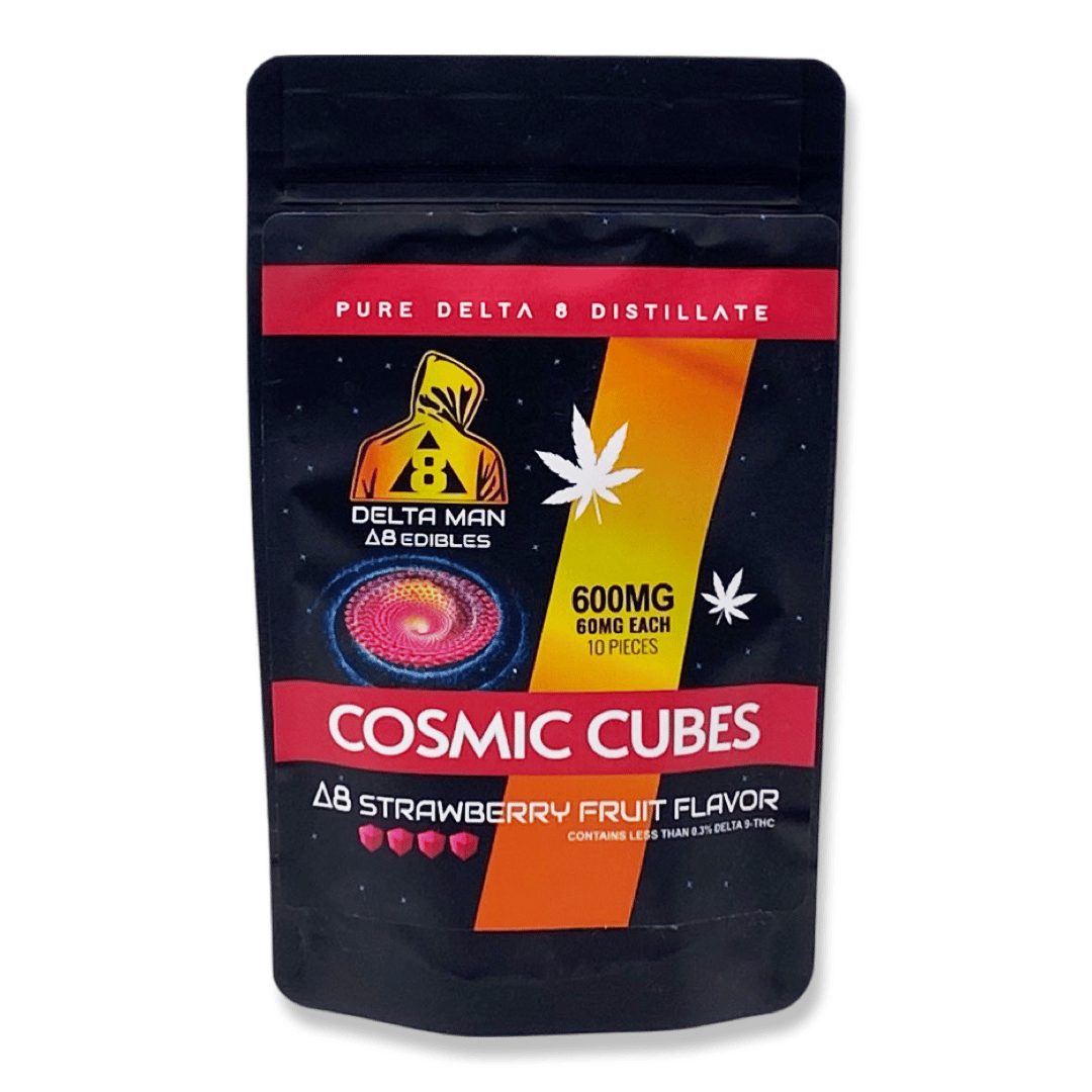 Delta Man D8 Cosmic Cubes 600mg Strawberry