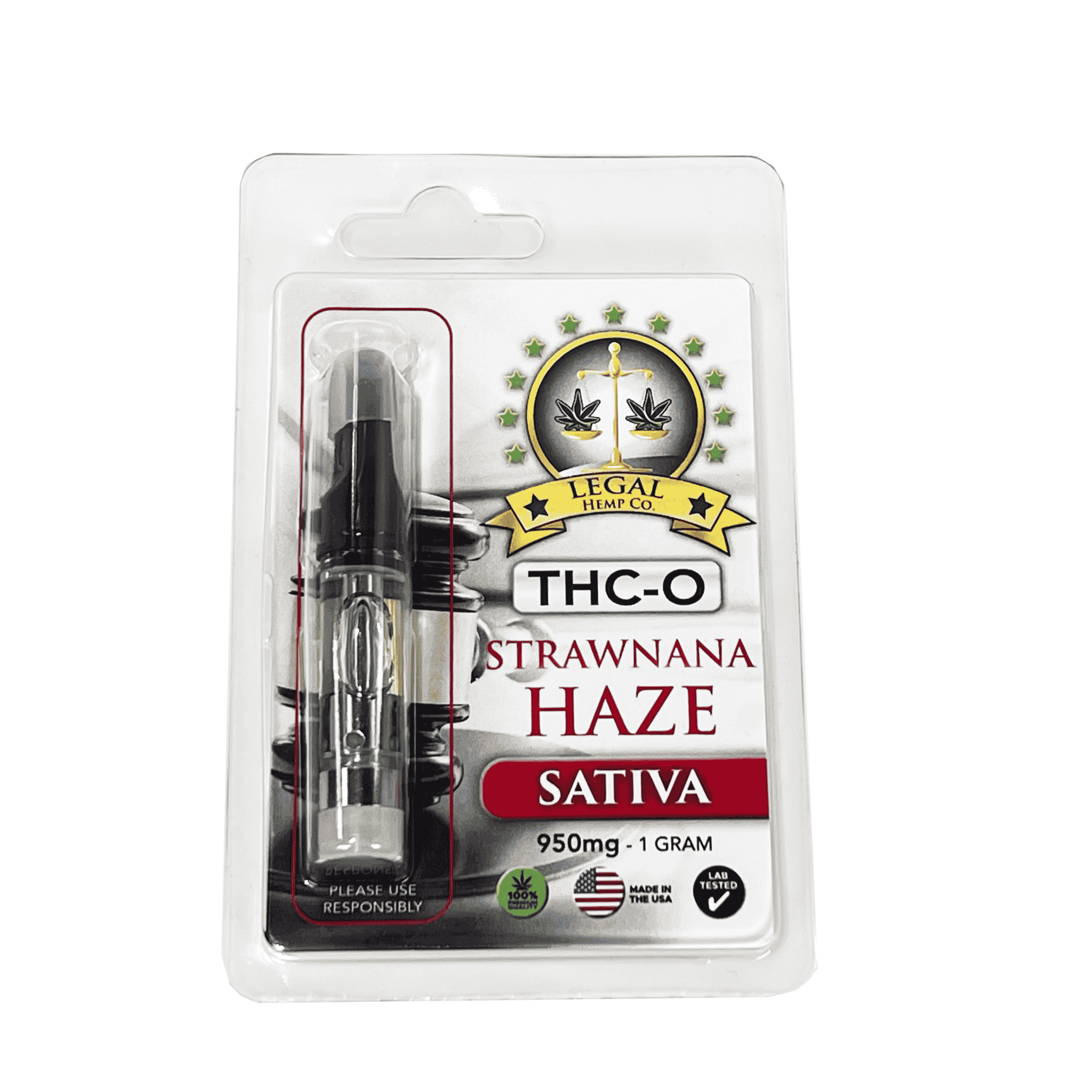 Legal Hemp Co. THC-O 950mg Cartridge strawnana haze