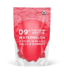 The Hemp Doctor Delta 9 Gummies - 250mg watermelon